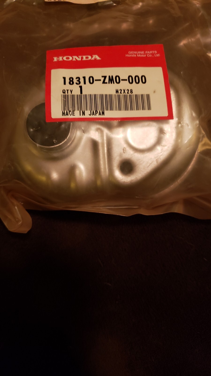 Honda Muffler part # 18310-ZM0-000  Brand New OEM Genuine Part 18310ZM0000