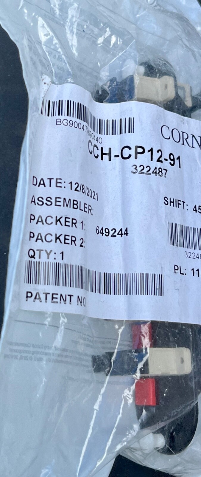 Corning CCH-CP12-91 Patch Panel, 6 SC Duplex OM1 Multimode 62.5 Adapters