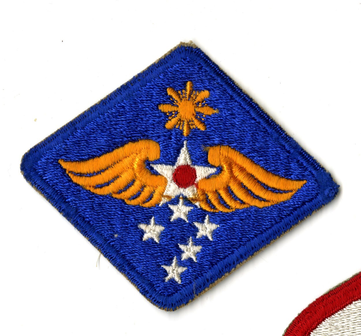Far East Air Force White Back Patch Cut Edge Vintage Philippines Pacific
