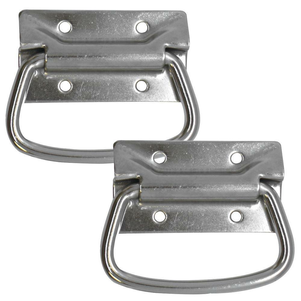 2 Pack of Chrome Surface Mount PA DJ Chest Case Handles