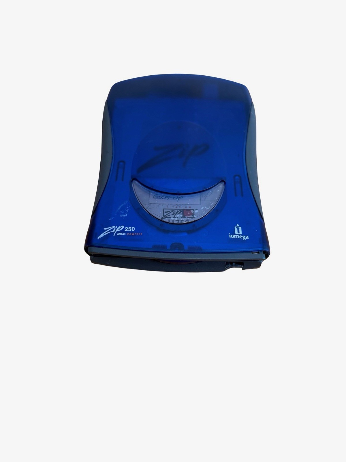 Iomega Zip 250 External Drive Data Blue USB Storage Disk Drive - Not Tested