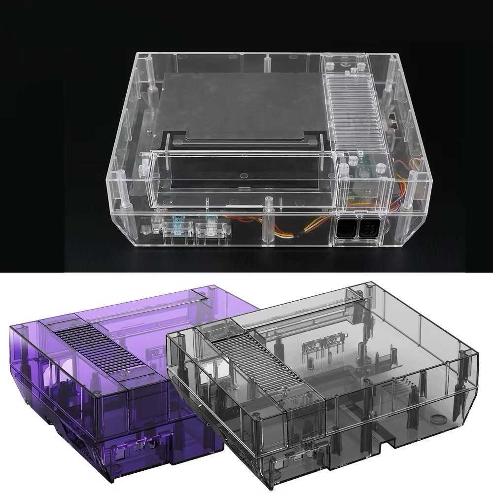 NES Nintendo Housing Replacement Shell Clear Purple, white, black- FAST SHIPPING
