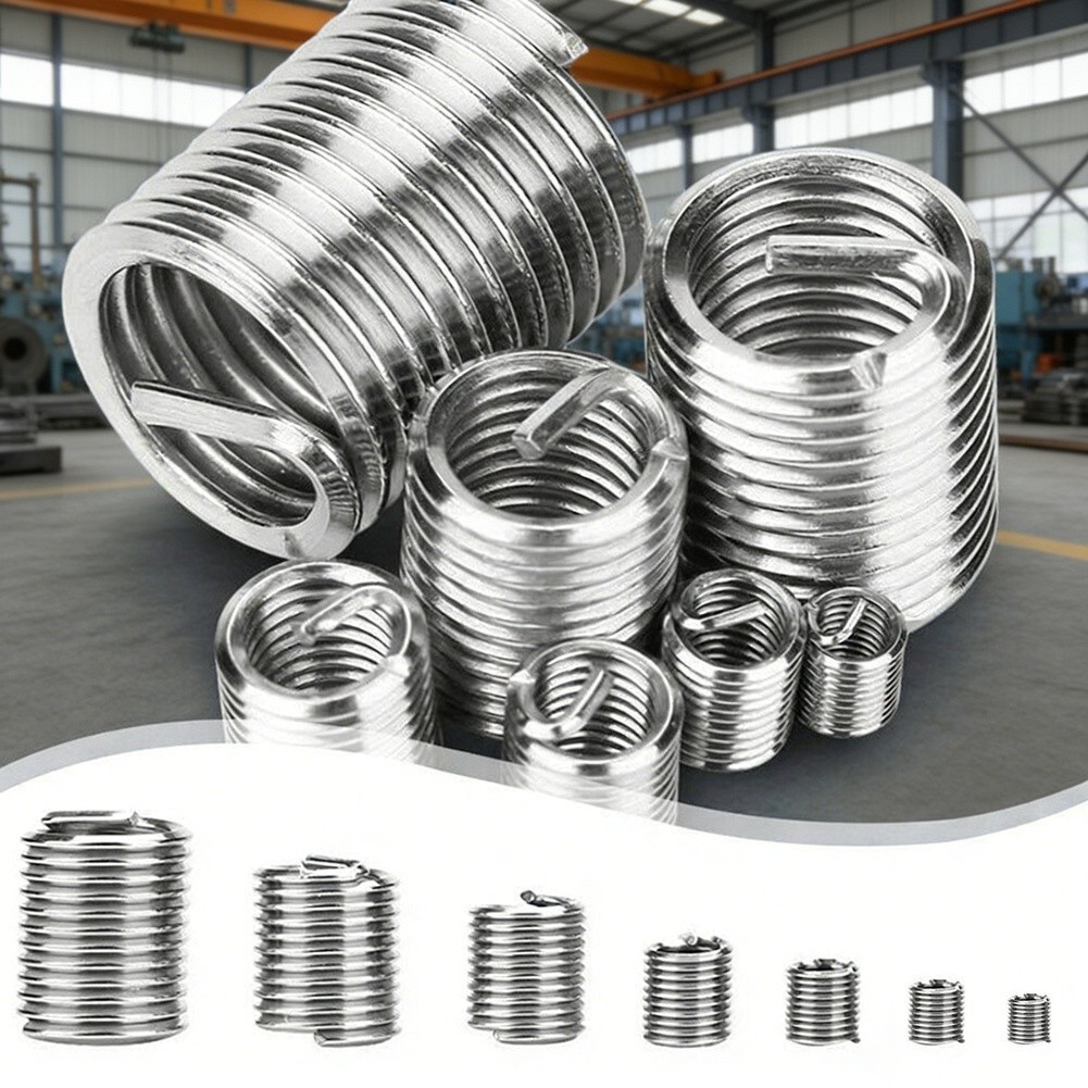 304 SS Wire Thread Insert Kit 60pcs for Metric Thread Restoration For M3 M5