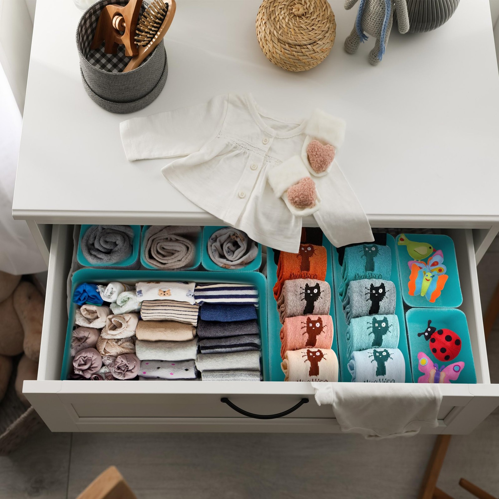 8pcs Drawer Organizers, Separators, Storage Box,Felt Storage Bins Inserts Too...