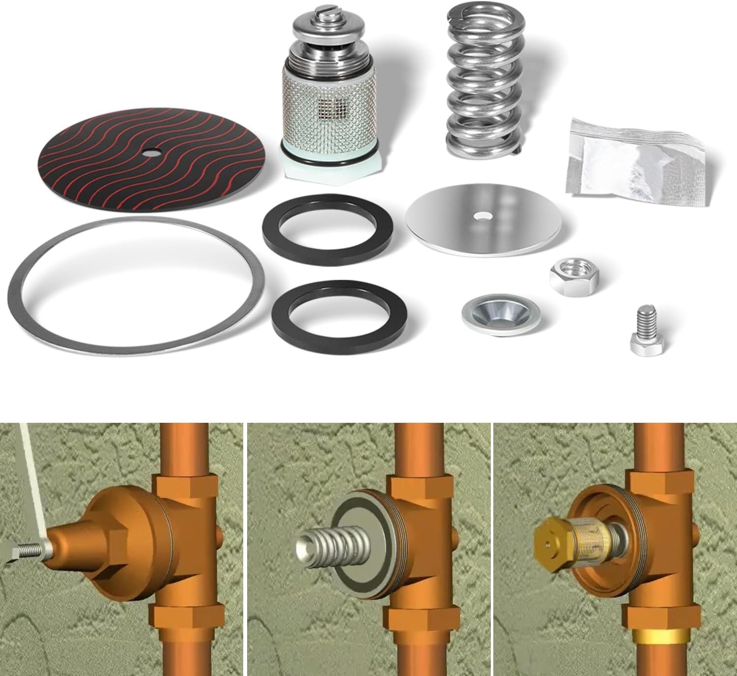 Replacement for Wilkins RK1-70XL 70XL 1"Water Pressure Reducing Valve Repair Kit