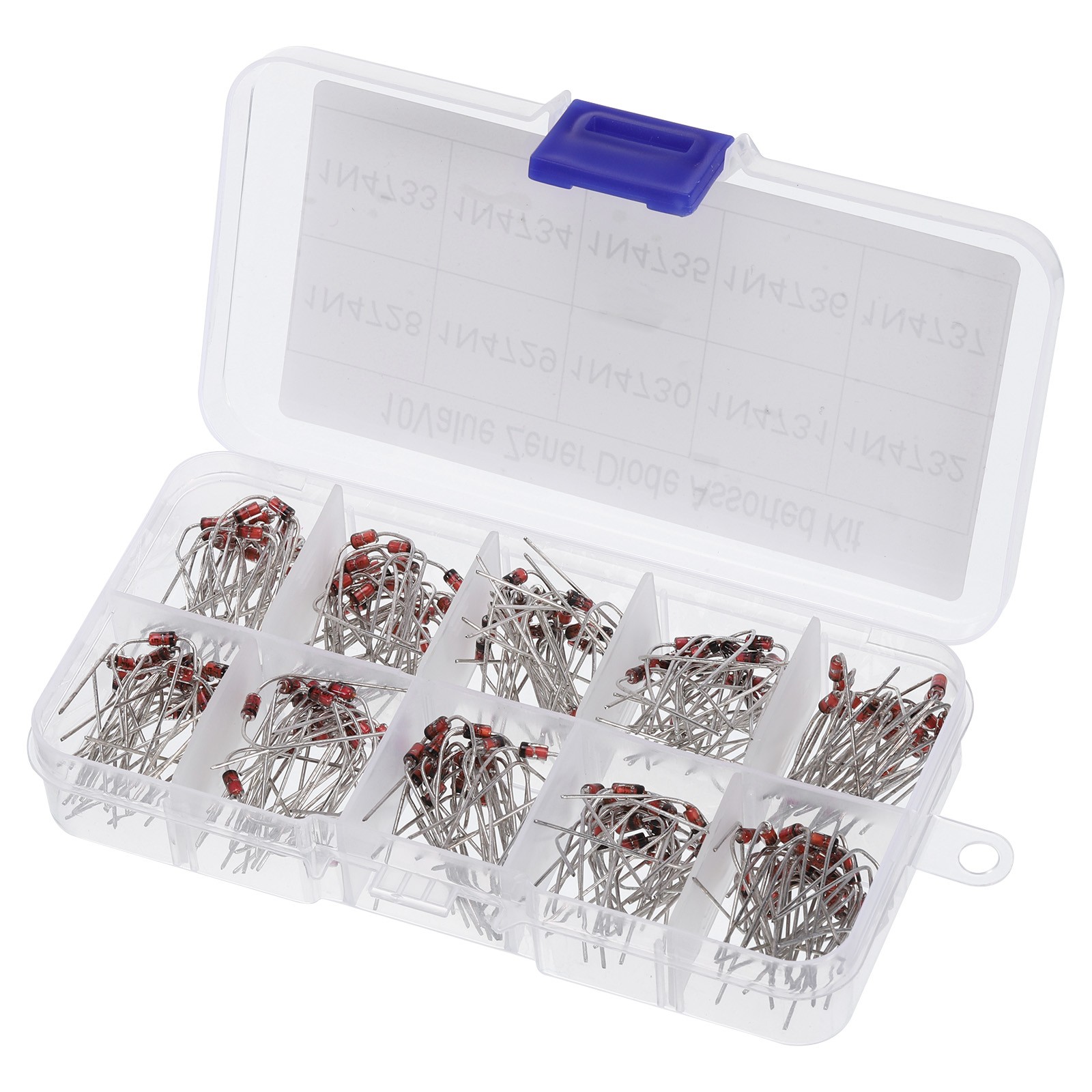 Zener Diode Assorted Kit, 200 Pack 10 Values Element in a Box for Electrical