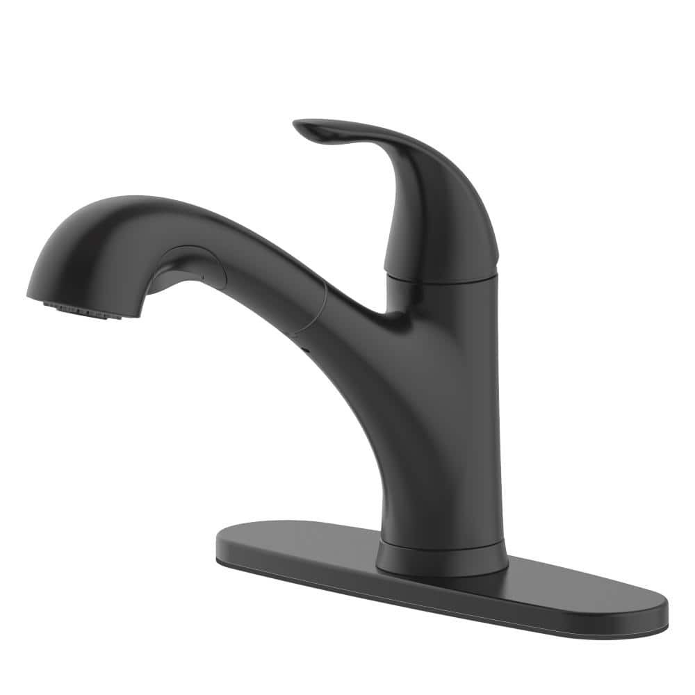 Glacier Bay Market 1.8gpm Pull-Out Kitchen Faucet Matte Black TurboSpray