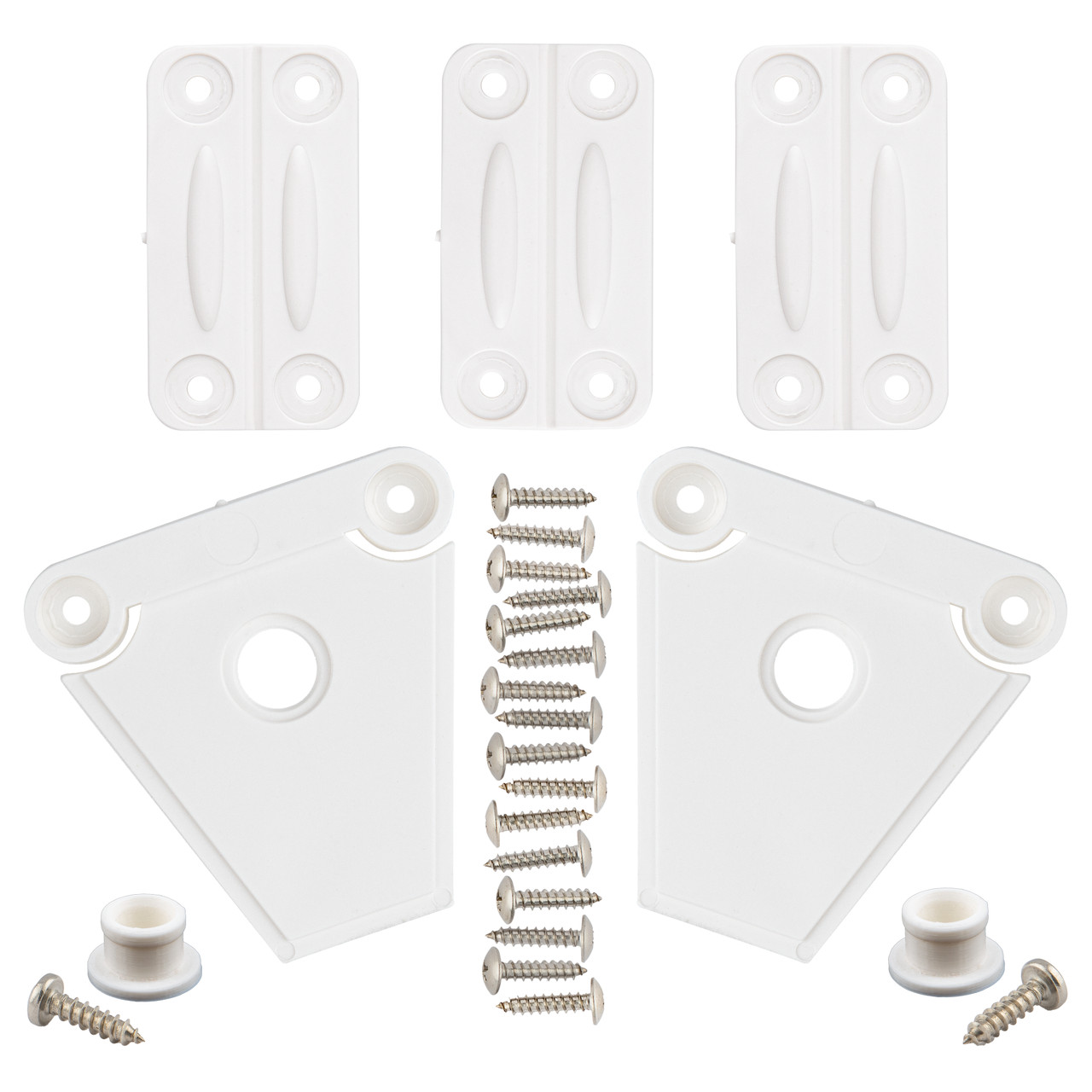 Igloo Cooler Repair Kit (white) - 3 hinges, 2 latches with posts and screws