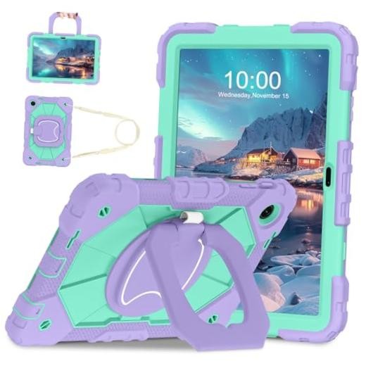 Case for T-Mobile Revvl Tab 2 10.1 inch 2025 Release, Heavy Duty Purple Mint