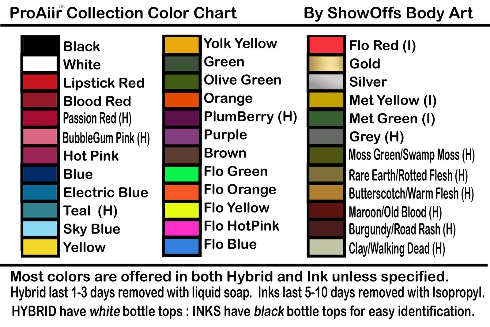 Face Painting Makeup ProAiir Waterproof Makeup - 2.1 oz (60ml) White