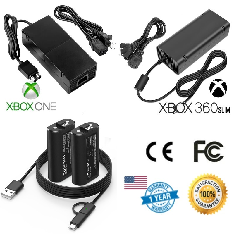 For XBOX ONE XBOX 360 slim Xbox One Console Brick Power Supply Charger Cord