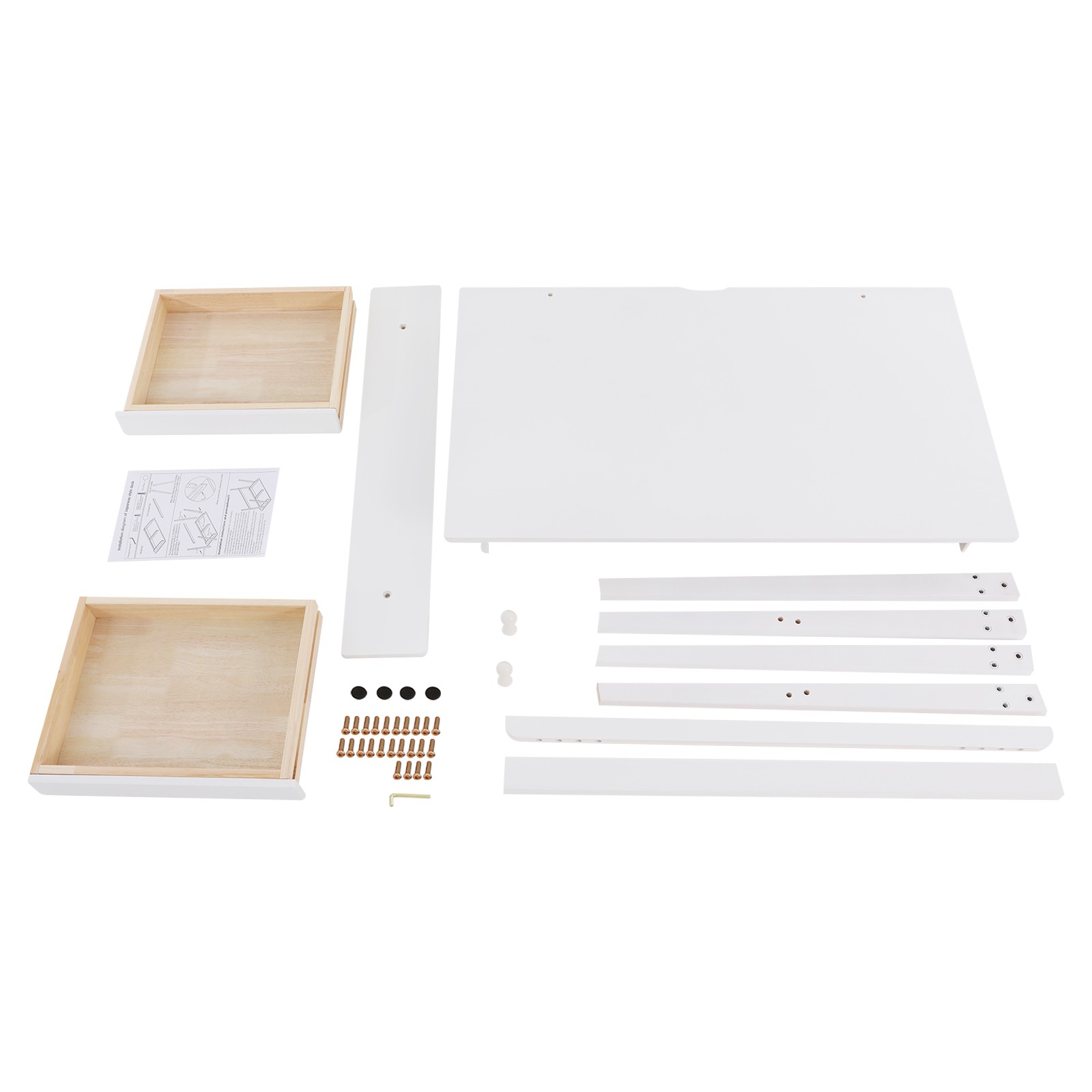Writing Computer Desk  white Desk With Drawers Dresser Study Table Game Table