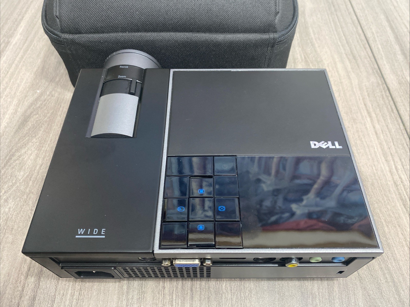 Dell Professional Portable Compact Projector W/Cables & Case M410HD Tested ✅