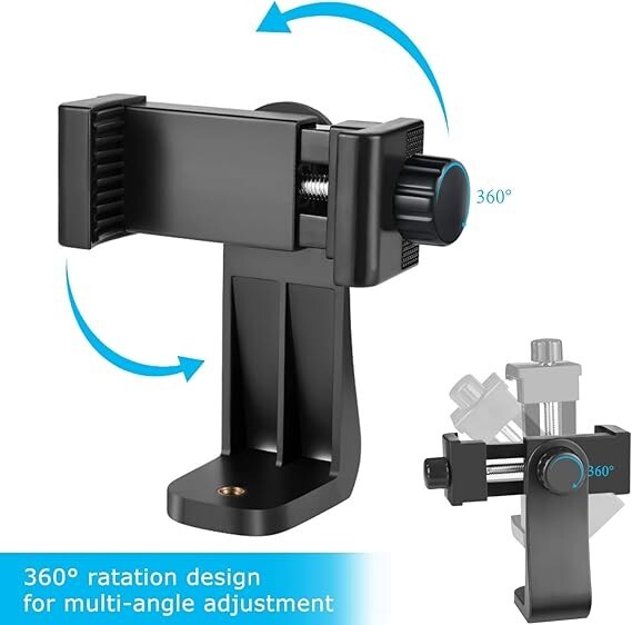 Cell Phone Tripod Adapter Holder Rotatable Smartphone Mount For Android, I Phone