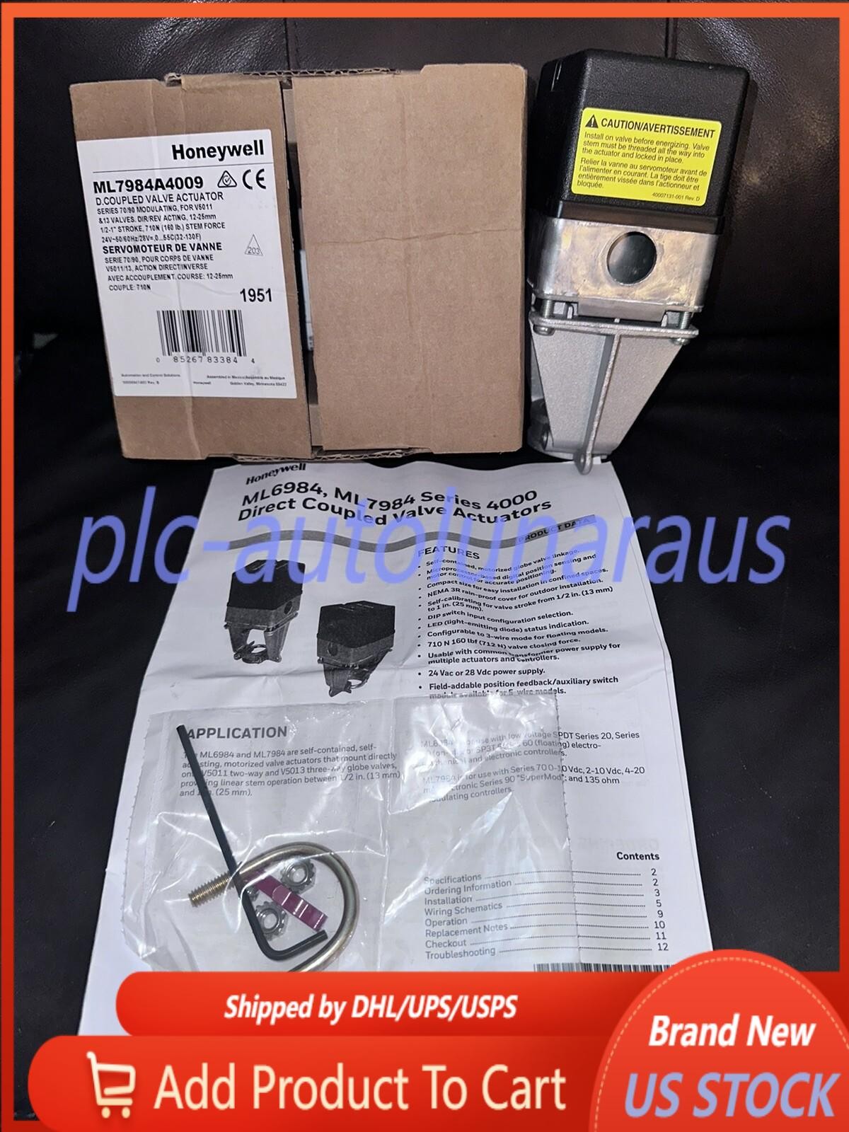 Honeywell ML7984A4009 Linear Stroke Valve Actuator