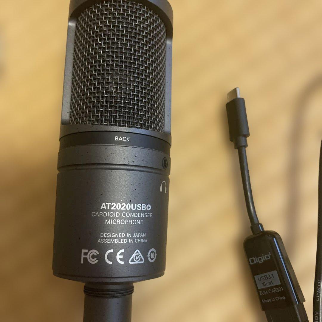Audio-Technica AT2020USB Cardioid Condenser Microphone USB Cable Streaming Mic