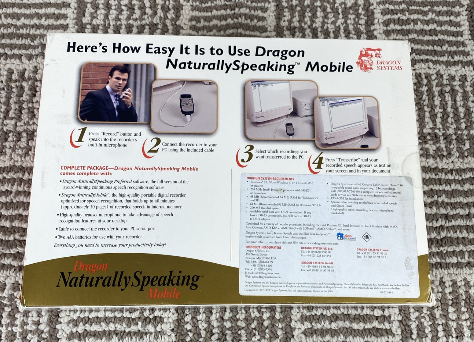 Dragon NaturallySpeaking Mobile Version 4.0 Speech Recognition Software