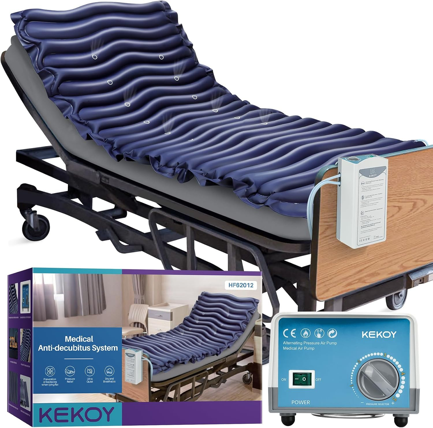 Alternating Air Pressure Mattress Pad with Low Air Loss Technology | Breathable