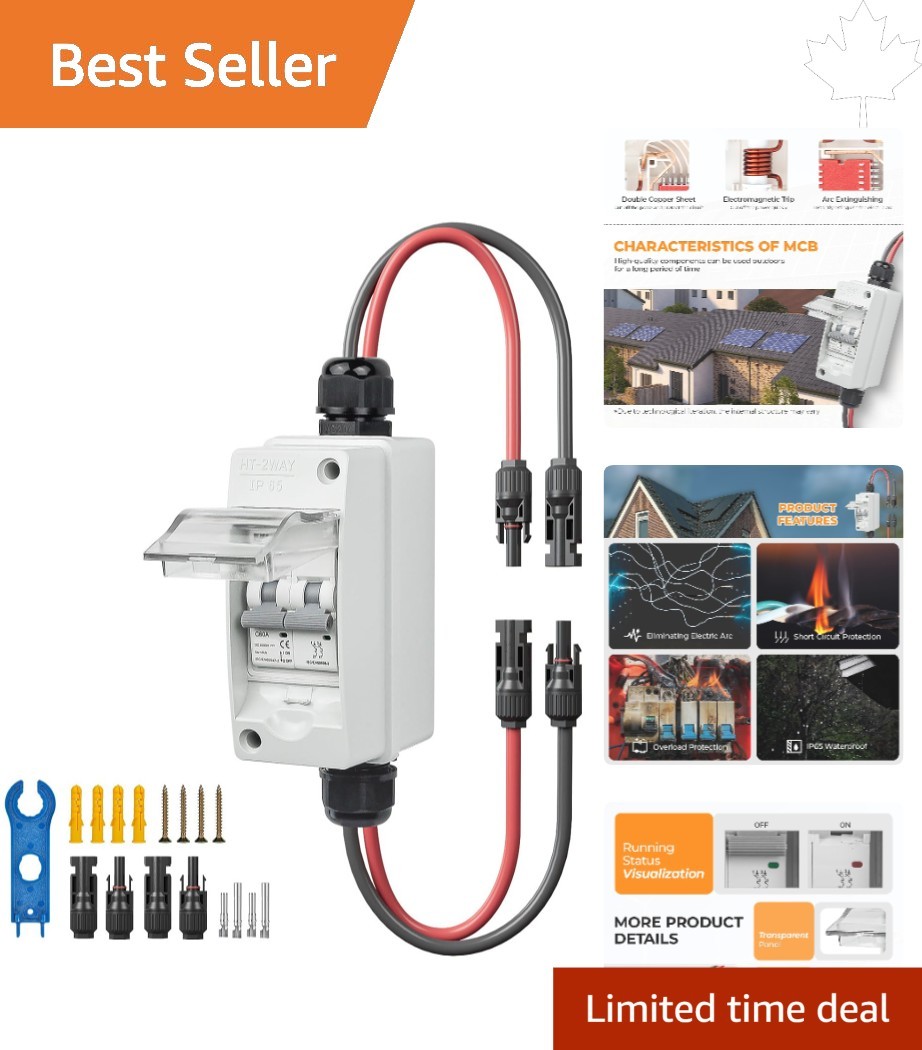 Easy-Install 1000V 60A Solar Disconnect Switch with Waterproof Features for RVs