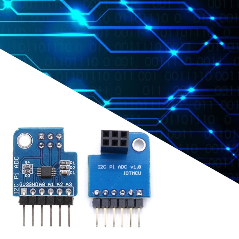 16 Bit I2C Module for RPi 4B/3B+/3B ADC 4 Channel Development Board