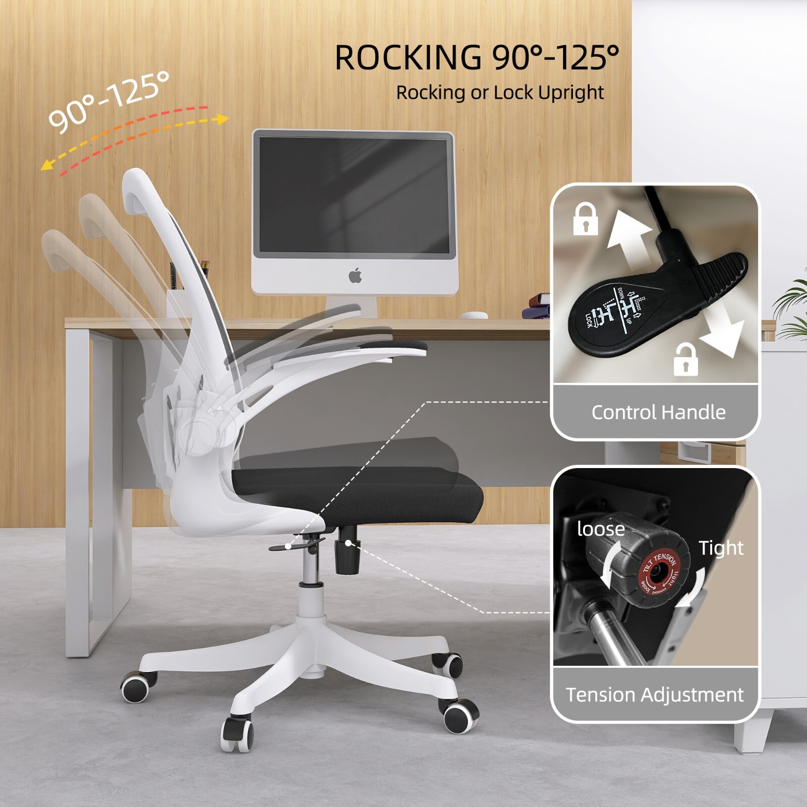 Home Office Chair - Adjustable Ergonomic Desk Chair with Lumbar Support