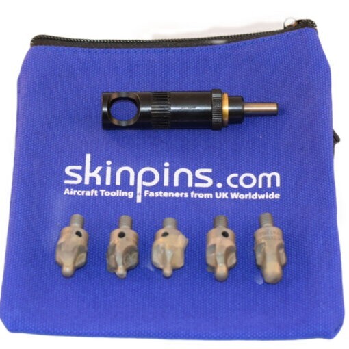AIRCRAFT TOOLS SLIM COUNTERSINK CAGE / MICROSTOP  5PC FRACTION CUTTER KIT