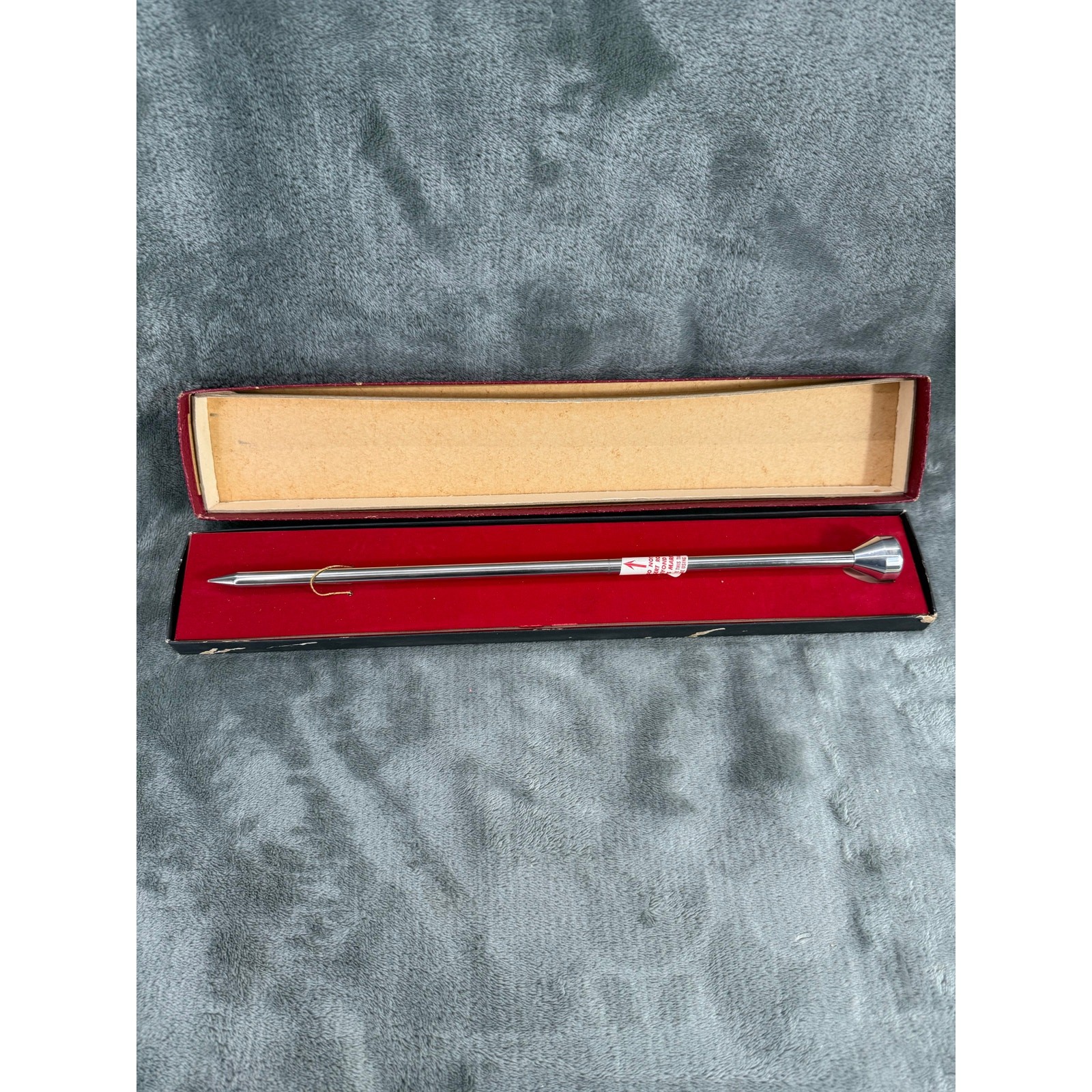 The Hot Rod Cooking Pin Stainless Steel Meat Skewer NOS Original Box Vintage BBQ
