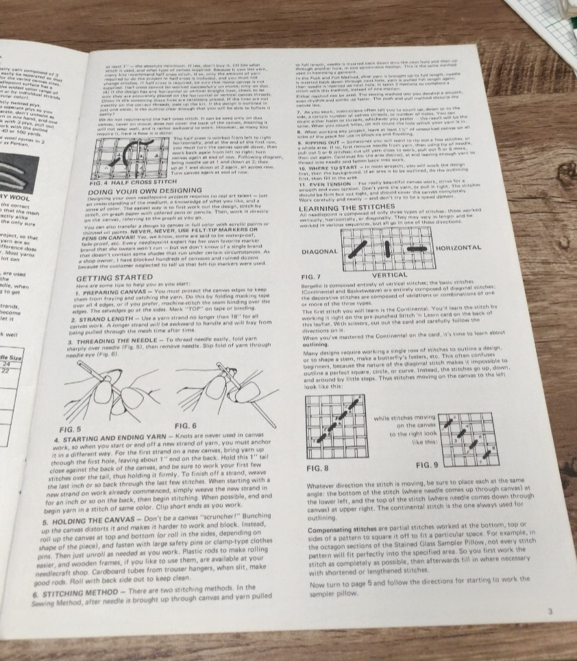 Needlepoint Basics Leaflet 28 Barbara Hunter Vintage Stitch Guide Pattern 1973