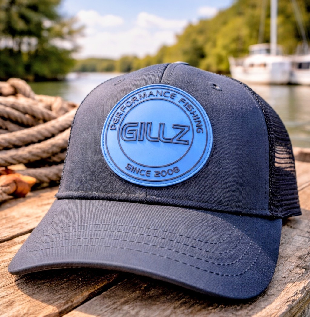 Gillz Performance Brand Fishing Outdoor Trucker Mesh Patch Snapback Hat Cap NWT