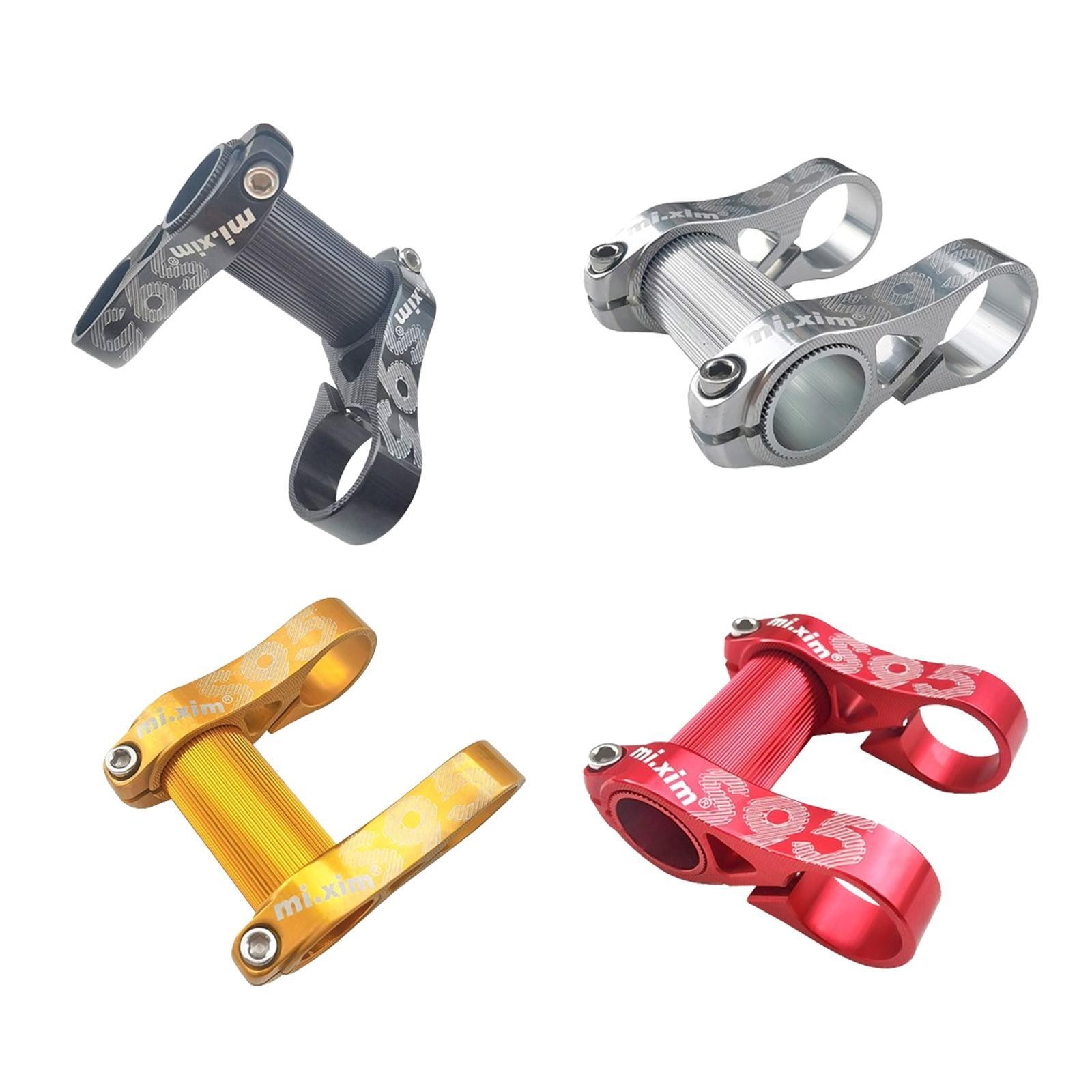 Folding Bike Stem Double Stem Aluminum Alloy Adjustable 1" Handlebar Riser