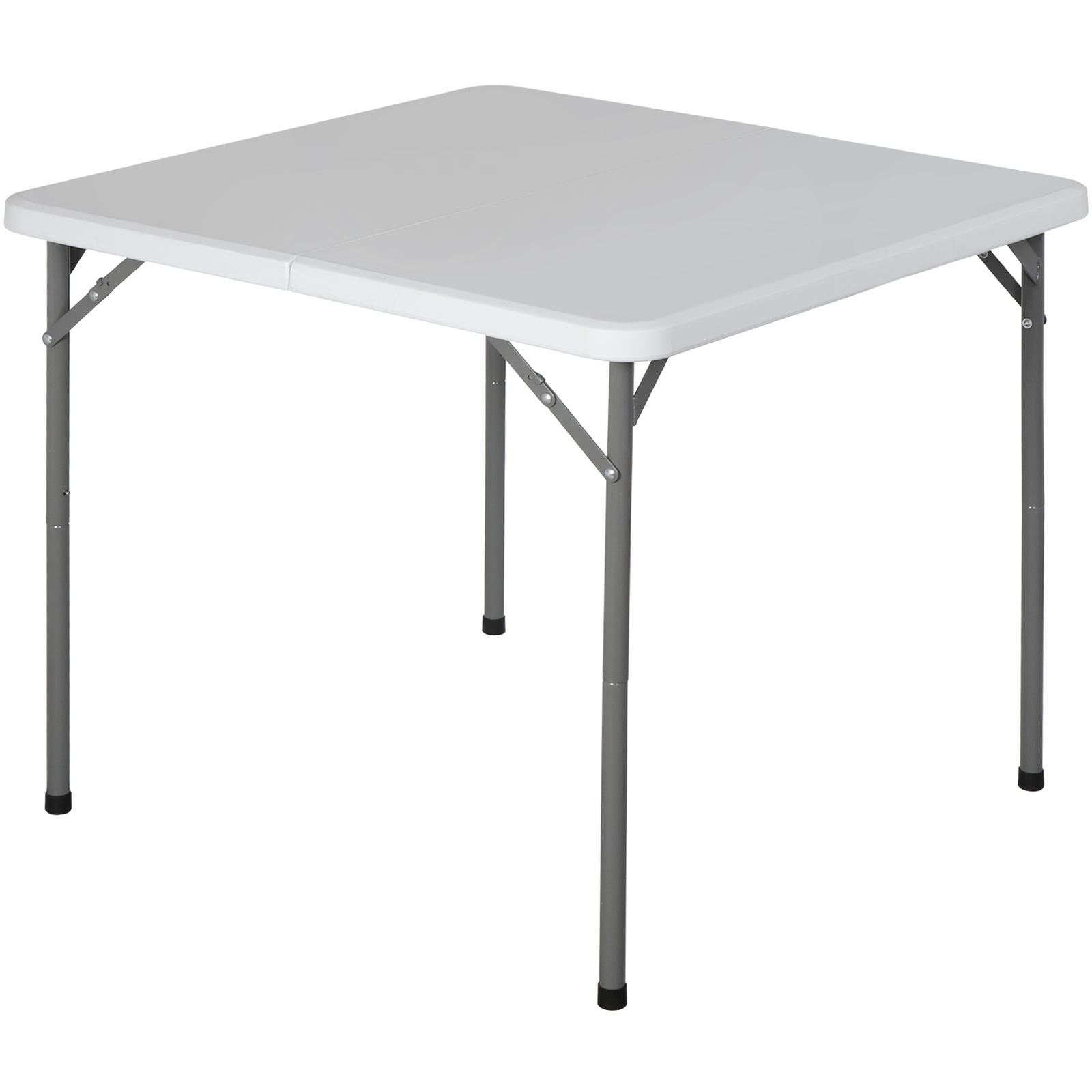34" Plastic Square Table for Puzzles Crafting Fold in Half Camping Table Utility
