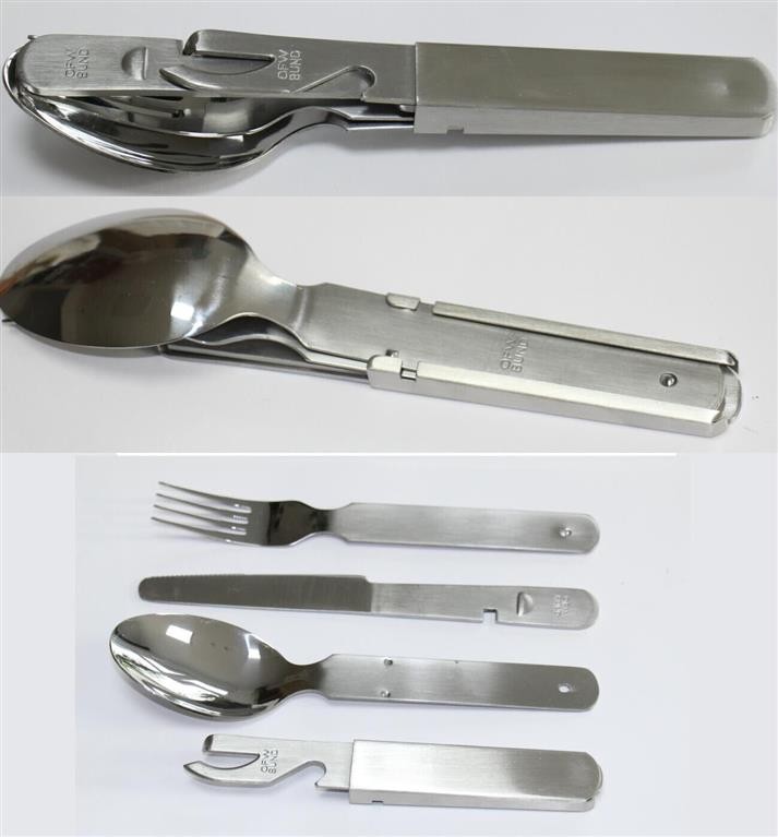 OFW Bundeswehr cutlery BW camping cutlery 4 pieces approx. 190 g military army