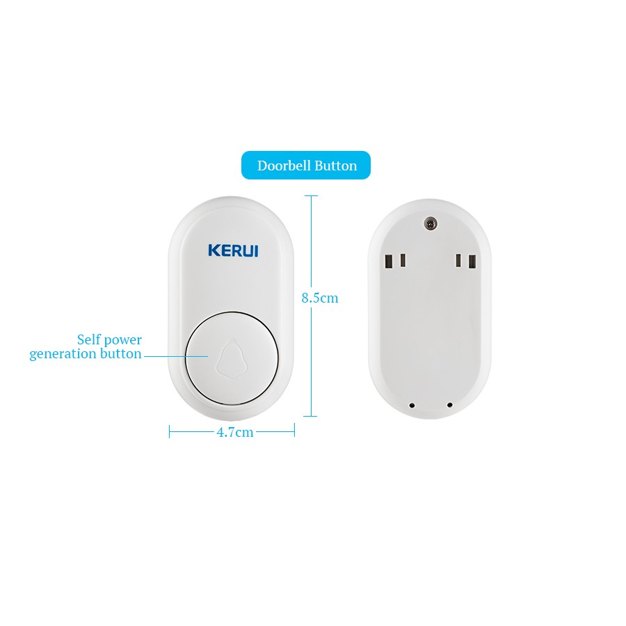 No Batteries Needed Wireless Security Doorbell 330Ft Coverage 52 Pleasant Chimes