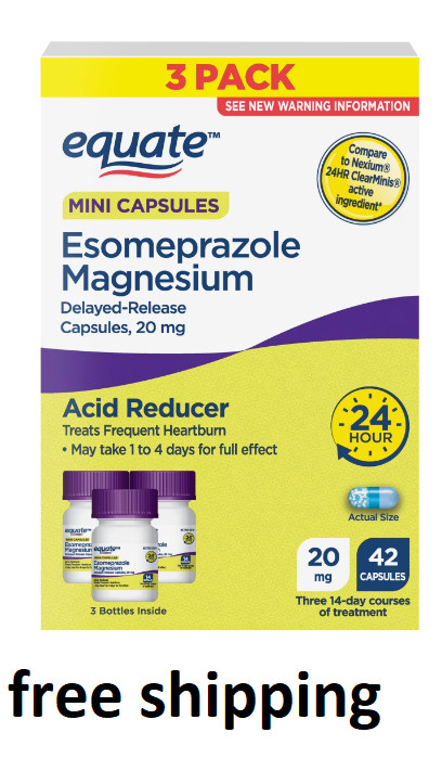 Equate Esomeprazole Magnesium Acid Reducer Capsules, 20 mg, 42 Count