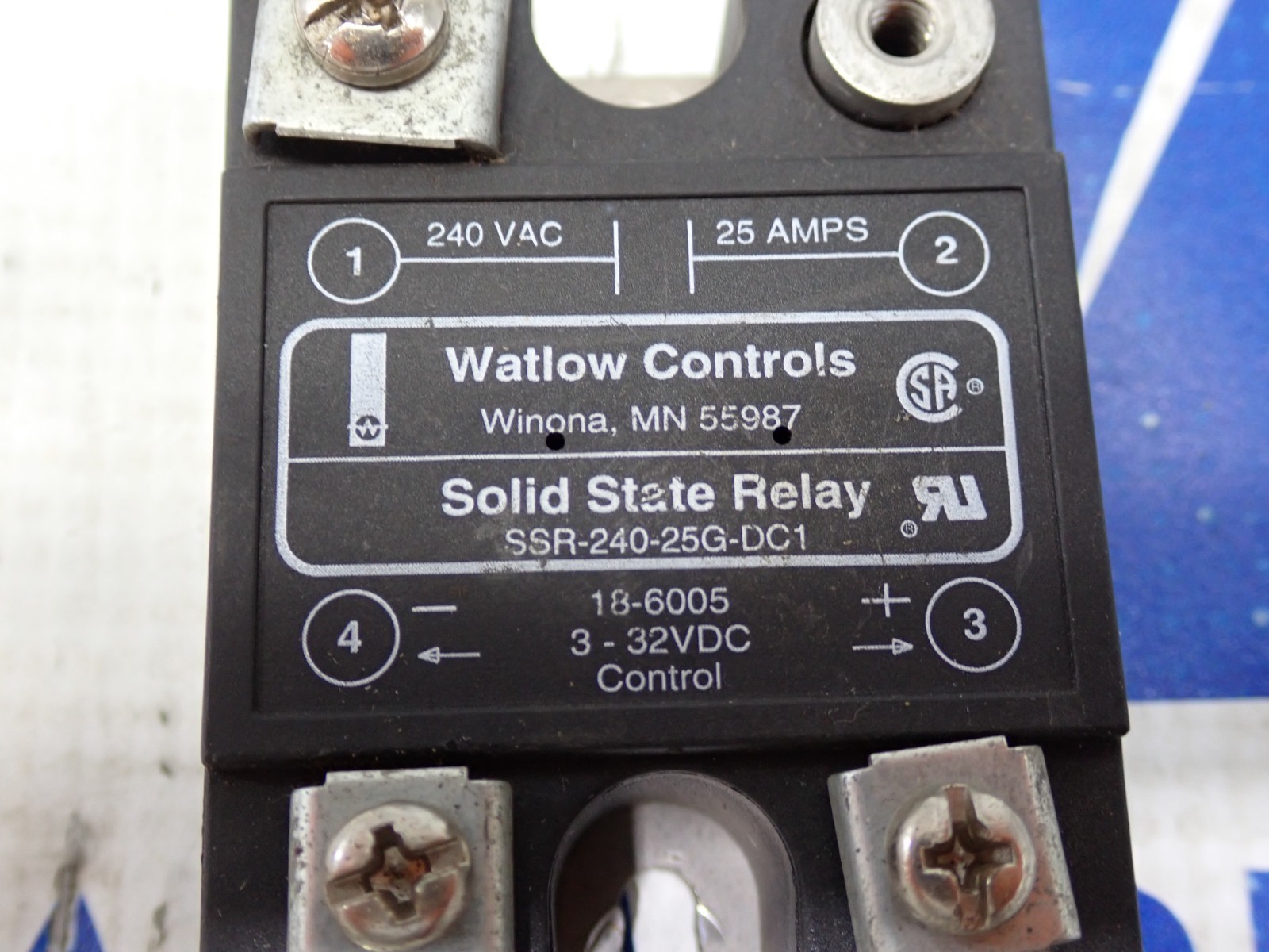 Watlo Control SSR-240-25G-DC1 Solid State Relay 240VAC 25A