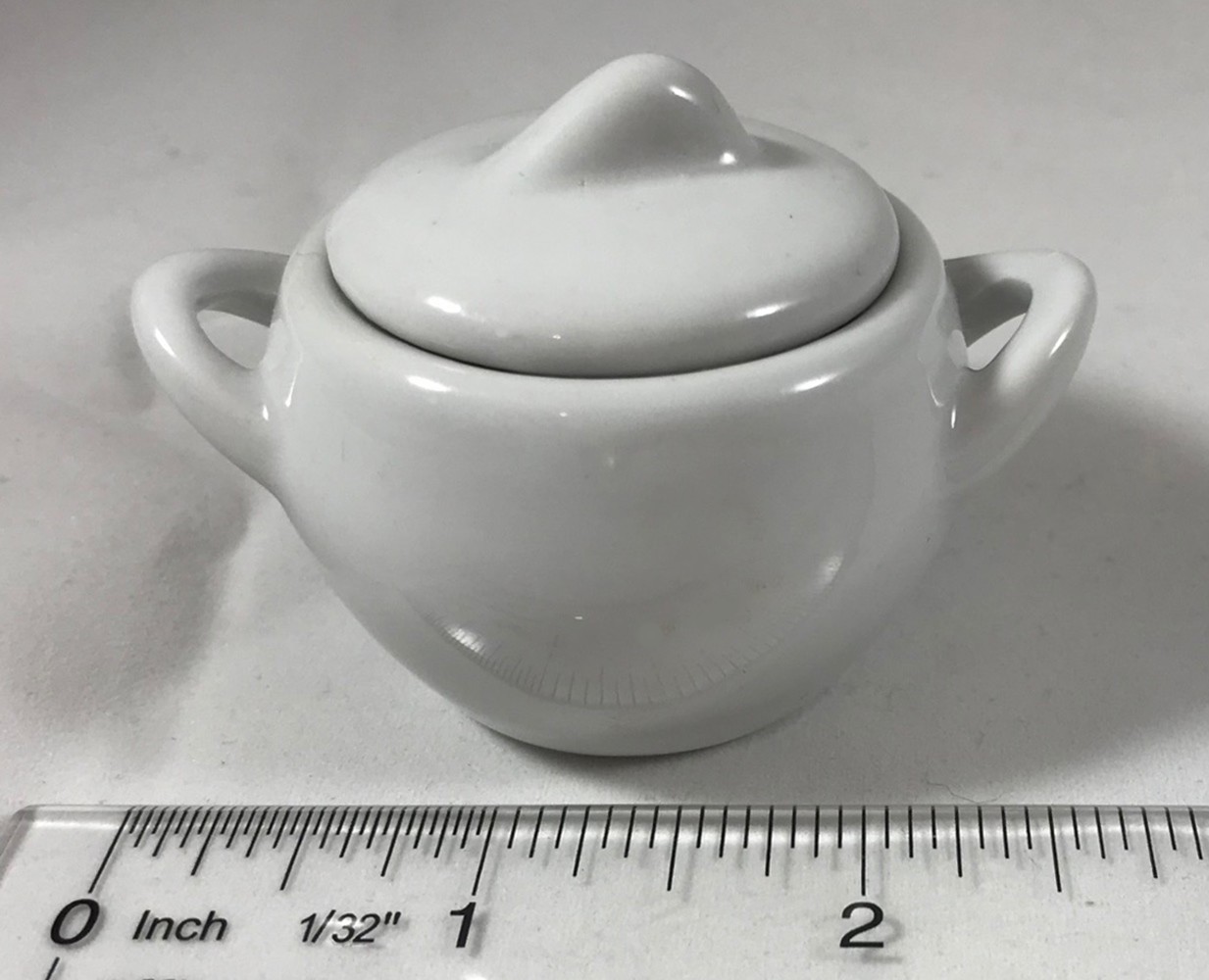 Mini Sugar Bowl (s) with Lids White Porcelain Child’s Tea Set or Condiments