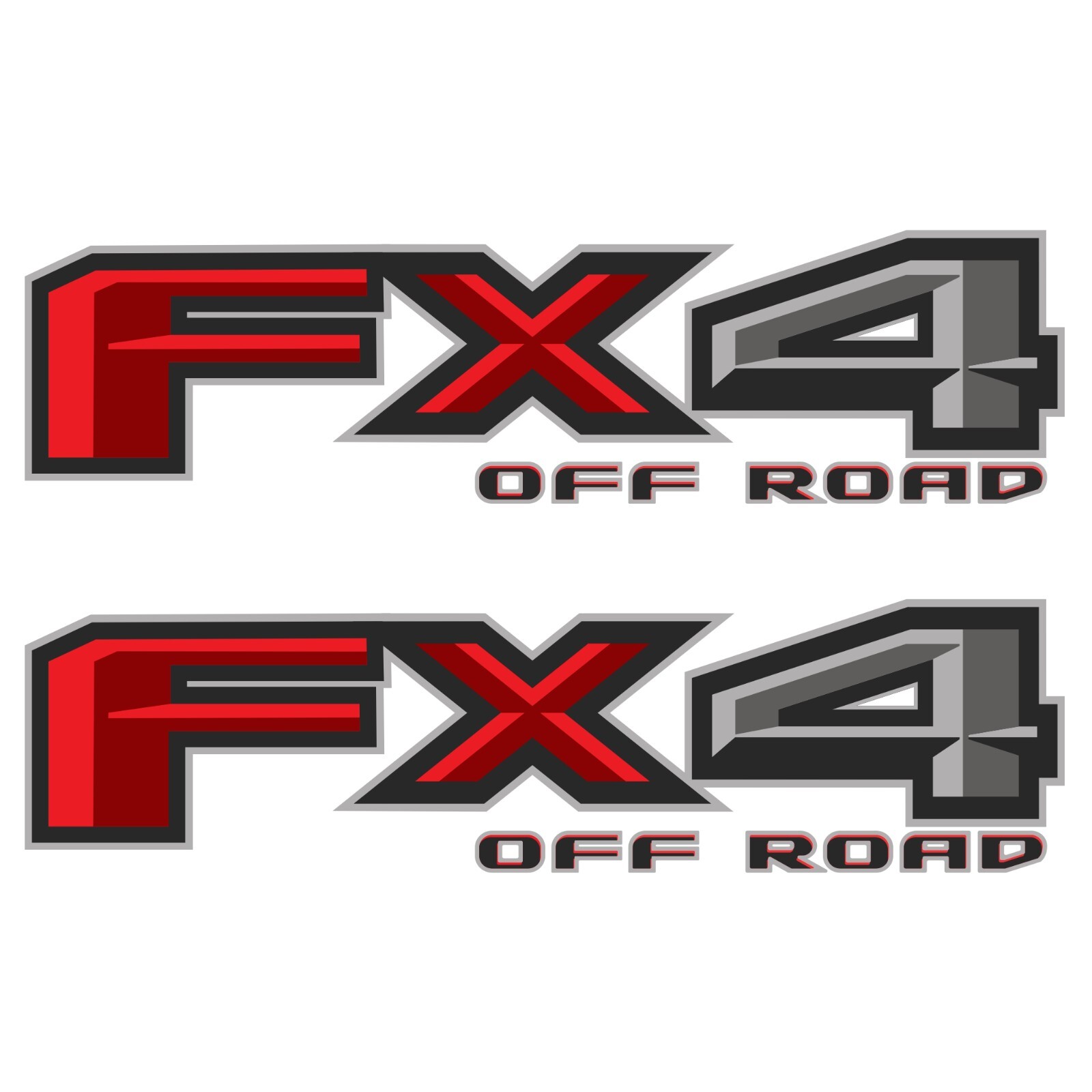 FX4 Off Road Decals Ford F-250 F-350 Super Duty 2015-2018 Bedside Vinyl Set of 2