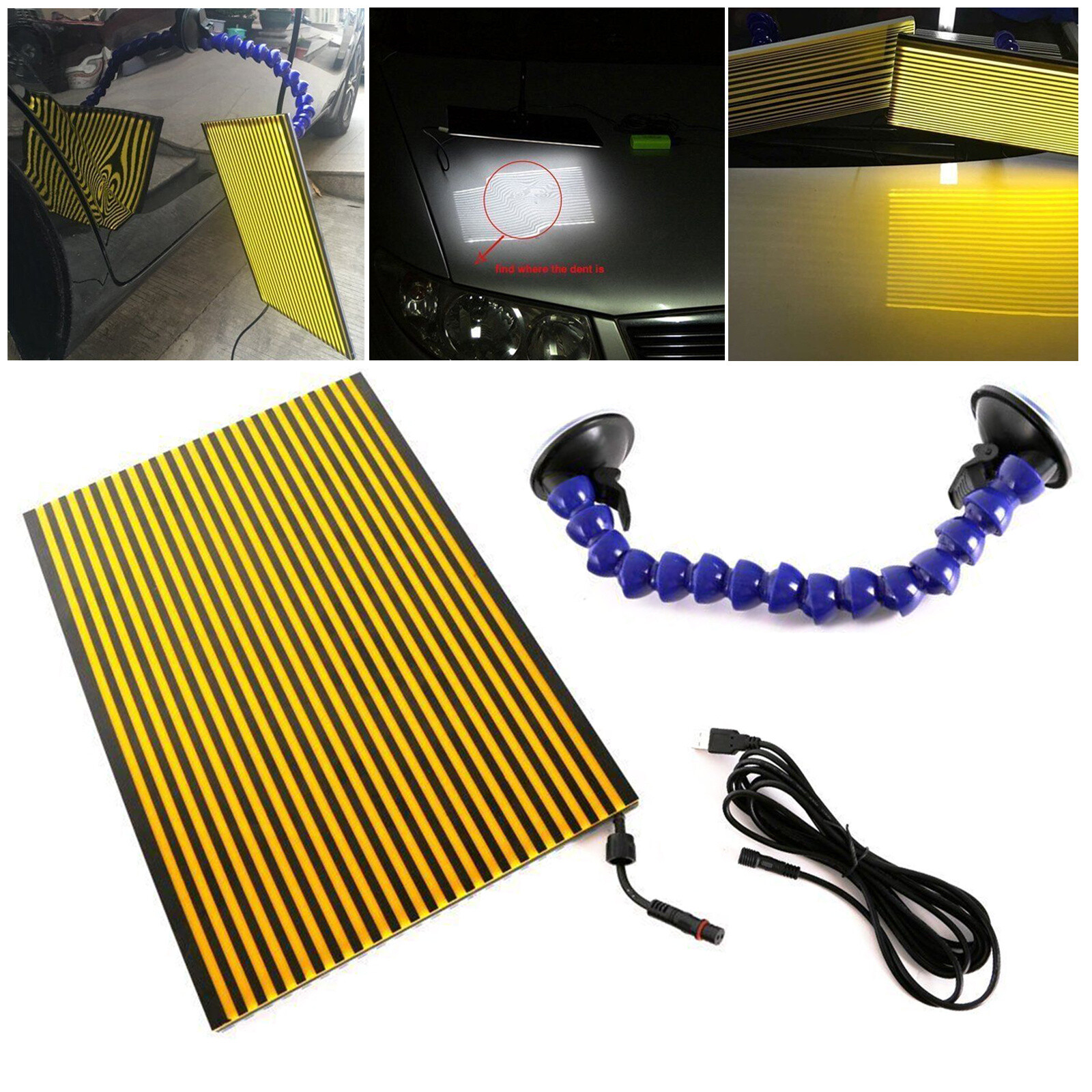 Paintless Dent Repair Tool Removal Lamp Reflector LED Light Line Testing Board1A