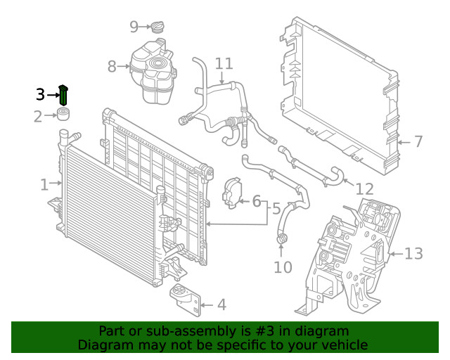 Genuine Volkswagen Upper Insulator Upper Bolt 4M0-121-095