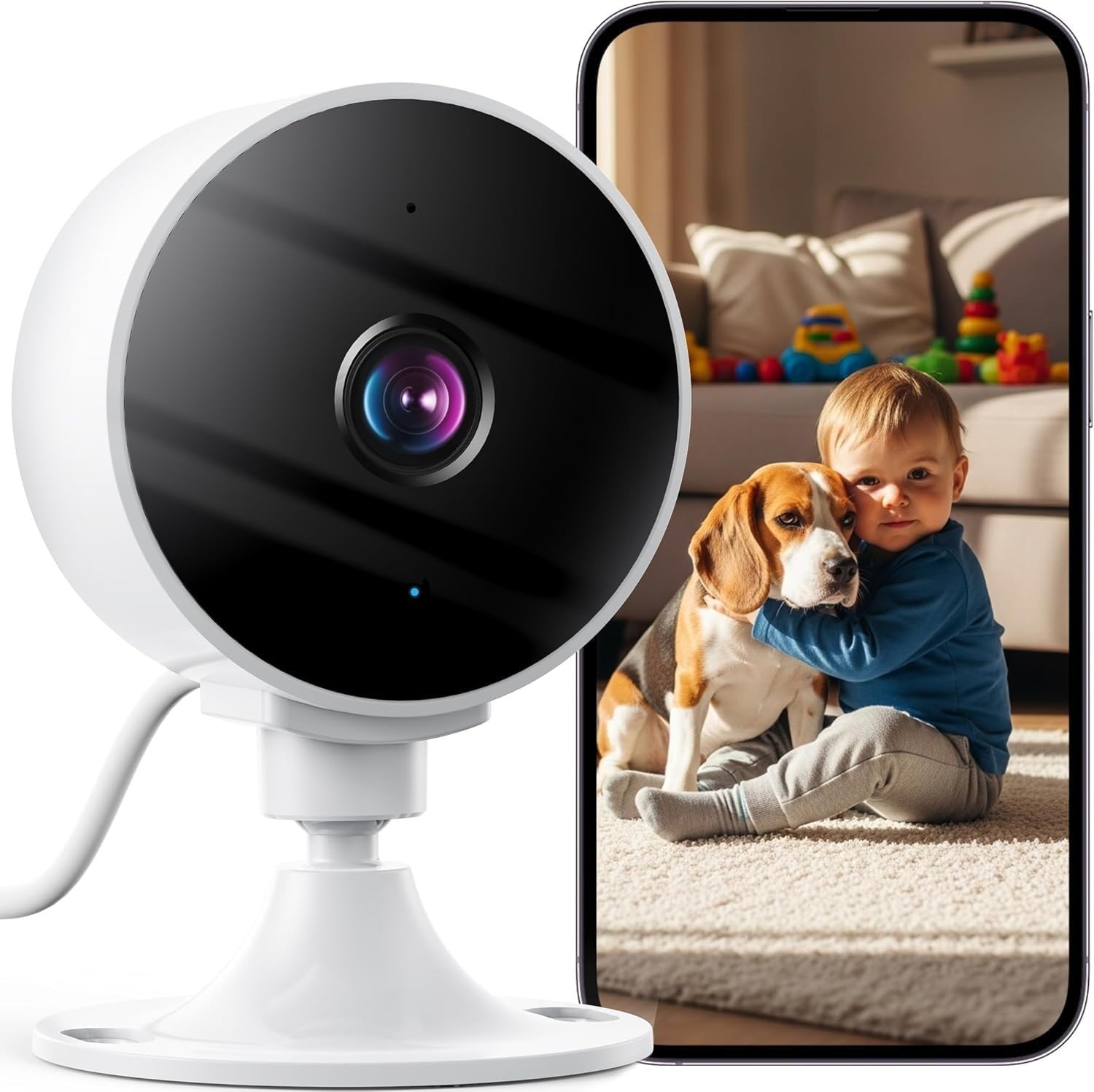 2K Wireless Cameras for Home Security Camera, Pet Camera Indoor with Phone App,