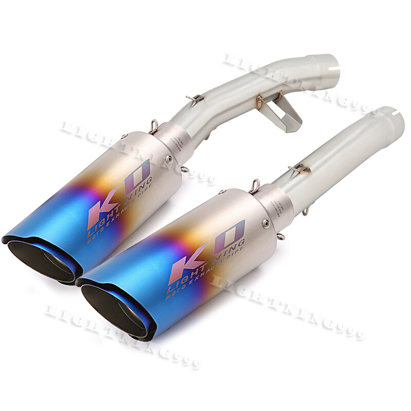 For YAMAHA FJR1300 2001-2023 Motorcycle Exhaust System Mid Pipe Mufflers Slip on