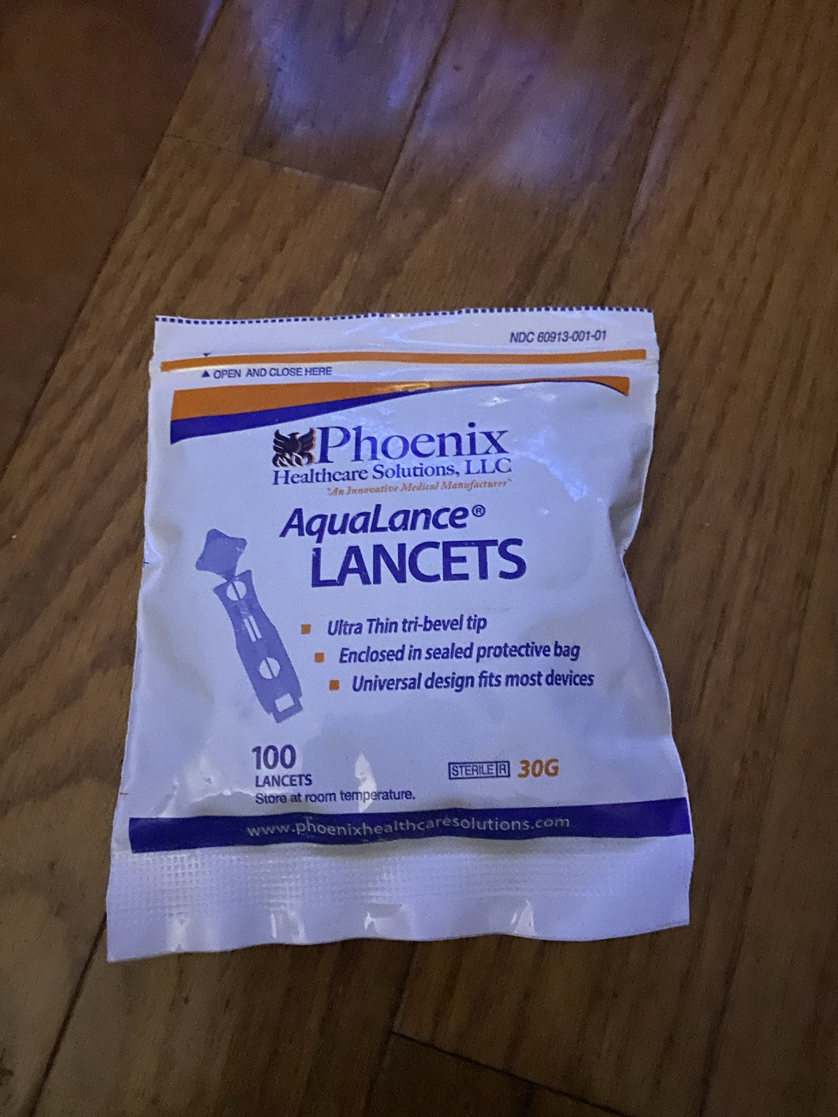 Aqualance Lancets - 1 Box Of 100 30G. Quantities Available. Lancing Sterile Thin