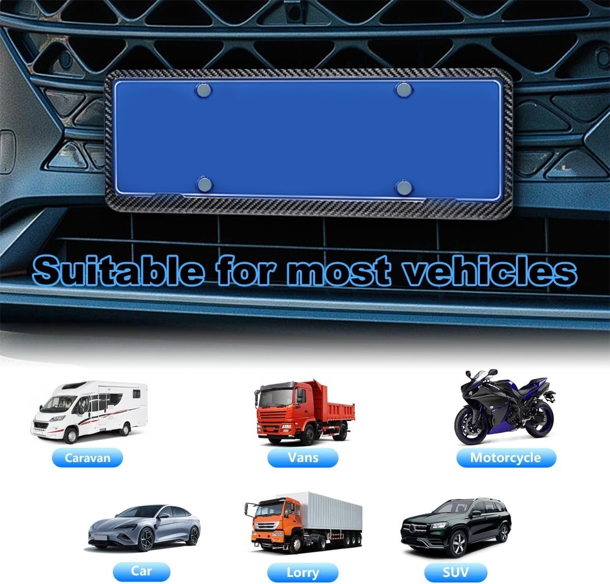 25PCS License Plate Nylon Screw Inserts Universal Car Nut Clips Fasteners Front