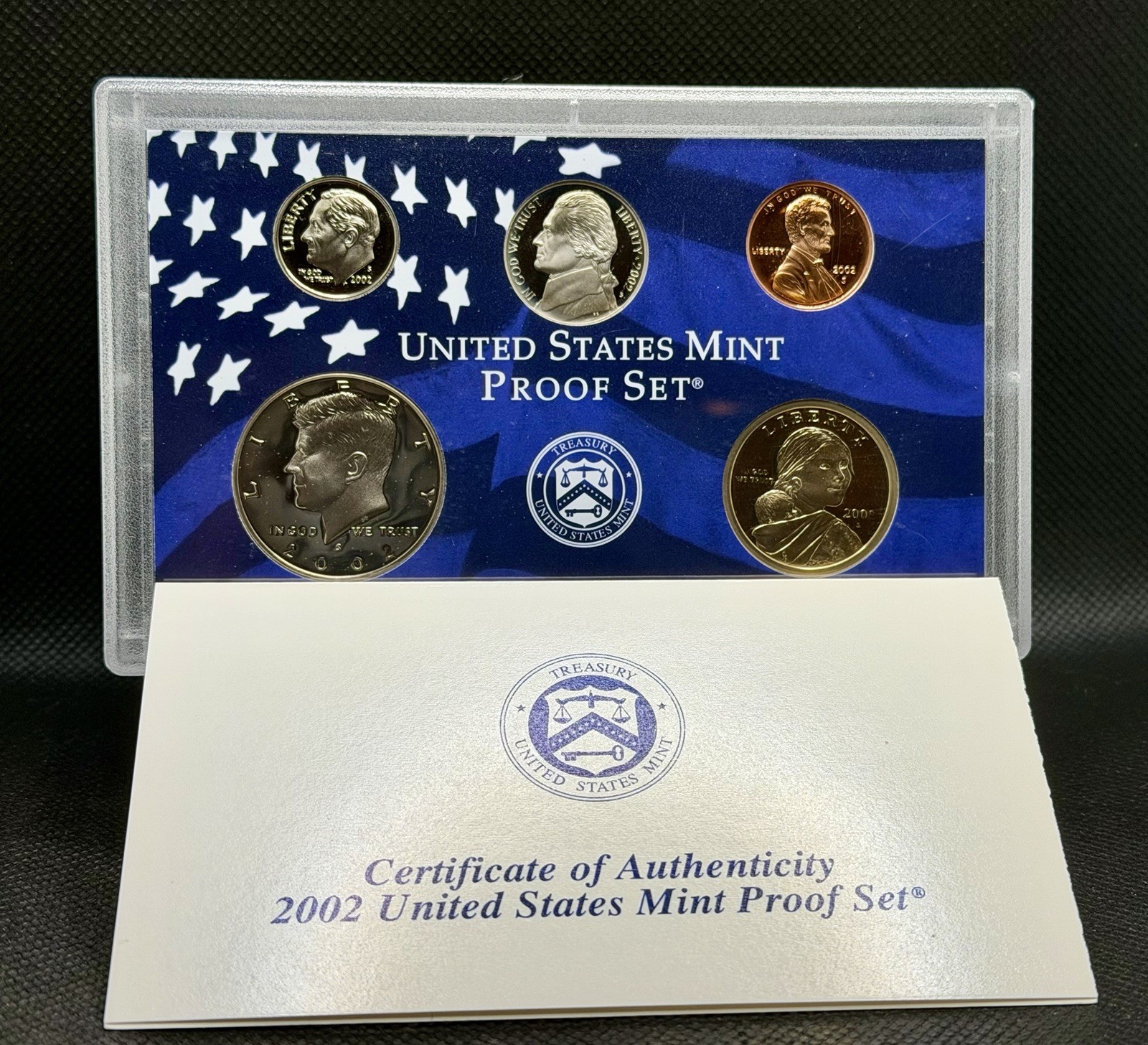 2002 US Mint Proof Set – Original Government Packaging OGP Clad 10 Coin Set