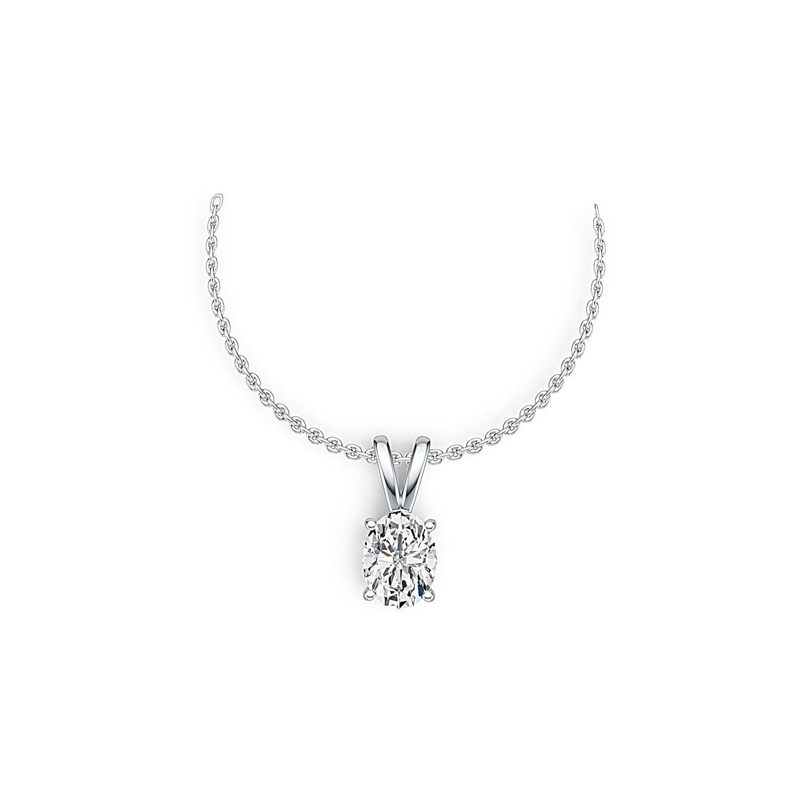 Sterling Silver Semi Mount Pendant Setting Oval OV 8X6mm