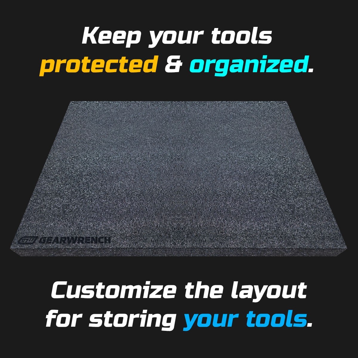 GEARWRENCH DARK shadow foam tool tray insert storage organizer toolbox kit set