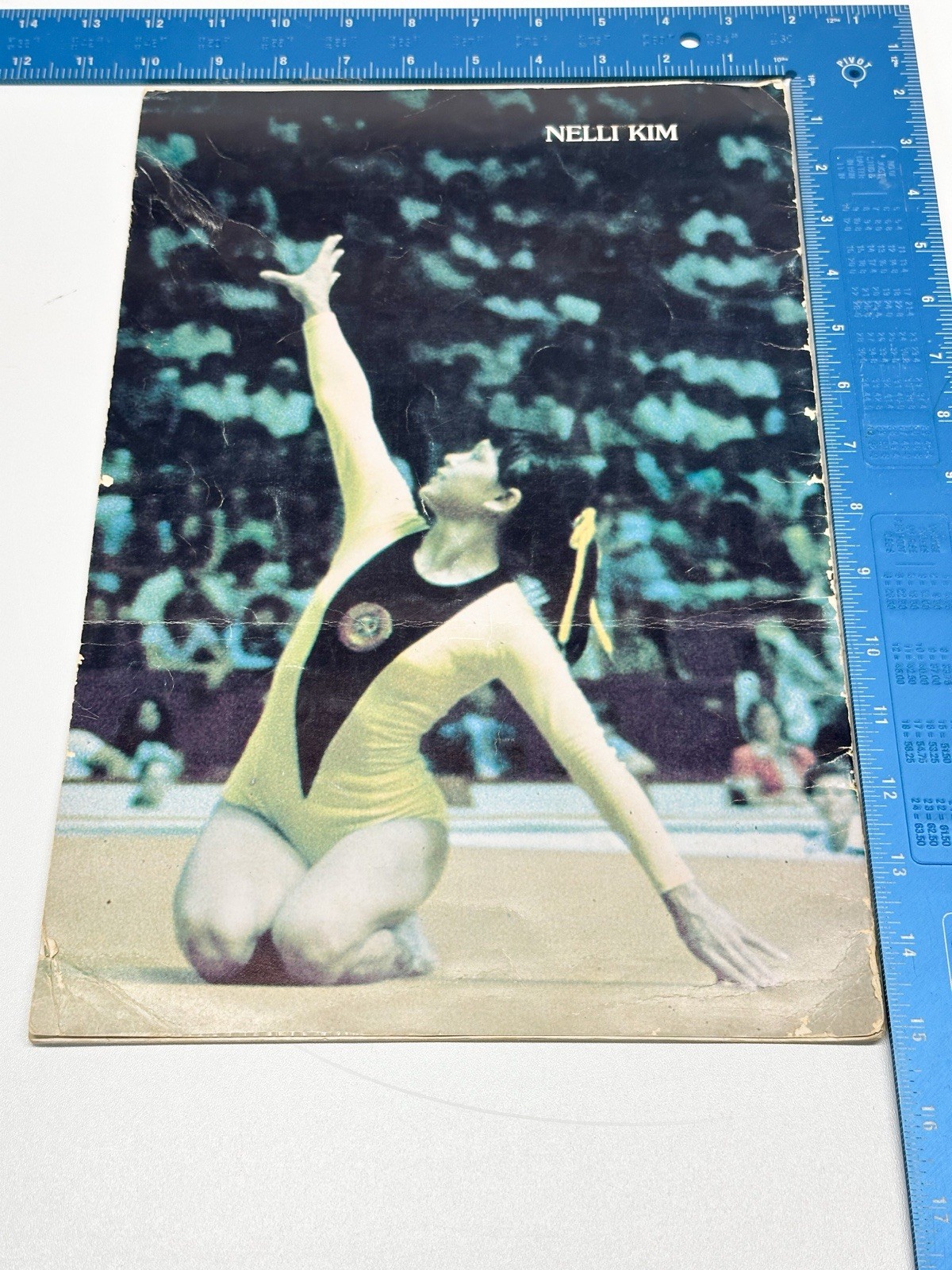 1976 USSR Gymnastics Program With Olga Korbut & Nelli Kim Great Photos Vintage