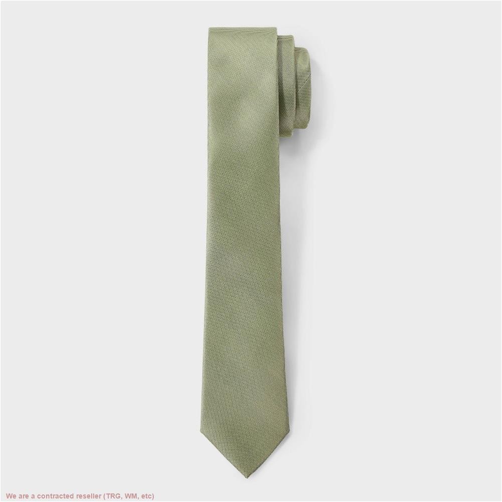 Men's Faux Linen Neck Tie - Goodfellow & Co Sage Green: Recycled Polyester, W...