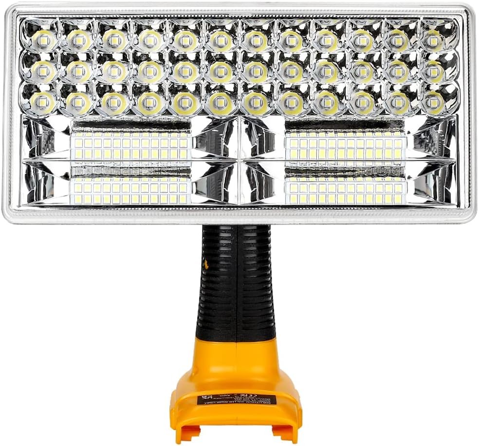 Cordless LED Flashlight Work Light For DeWalt 20V MAX DCB205 Lithium Ion Battery