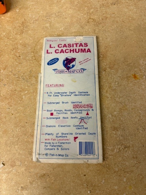 Lake Casitas and Lake Cachuma  Map fish-n-map